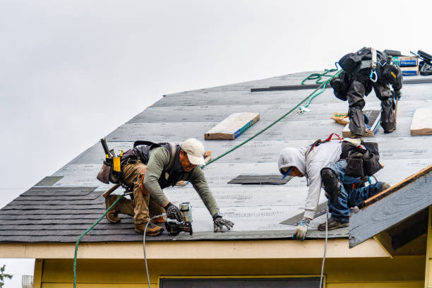 Professional Emergency Roof Repair technician working in Ihlen, MN